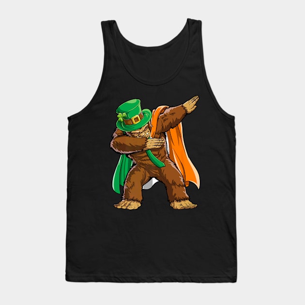 Dabbing Bigfoot St Patricks Day Men Leprechaun Irish Tank Top by Macy XenomorphQueen